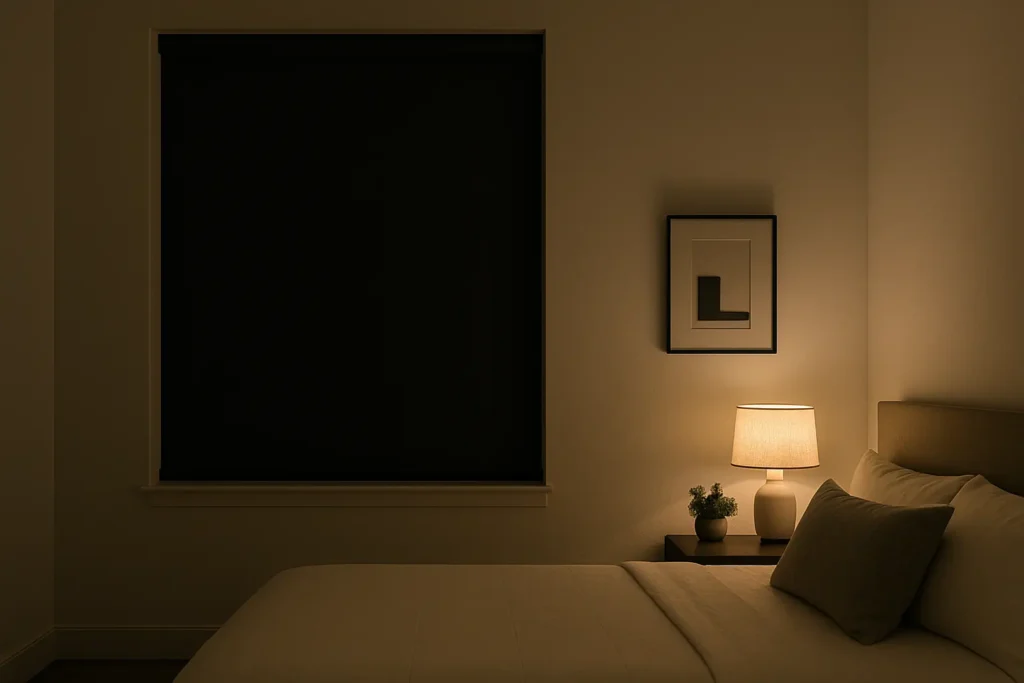 blackout shades fully drawn